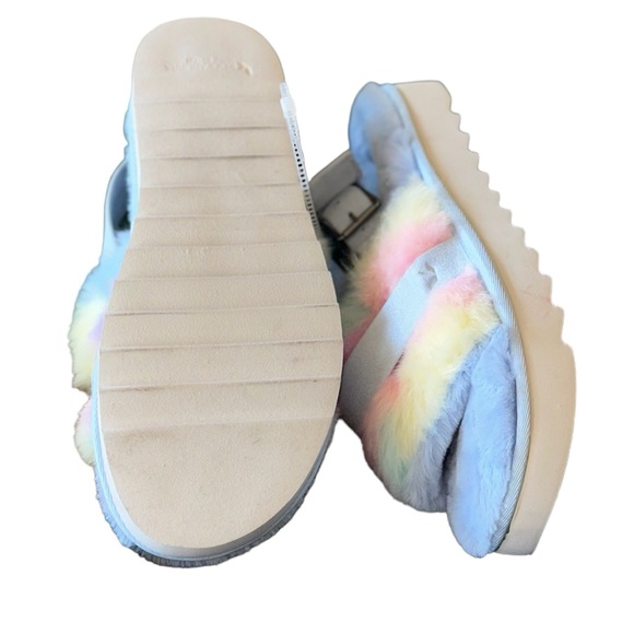 NWT Koolaburra by UGG Adj Slide Sandal Fuzz'd Out Pastel - Picture 5 of 5